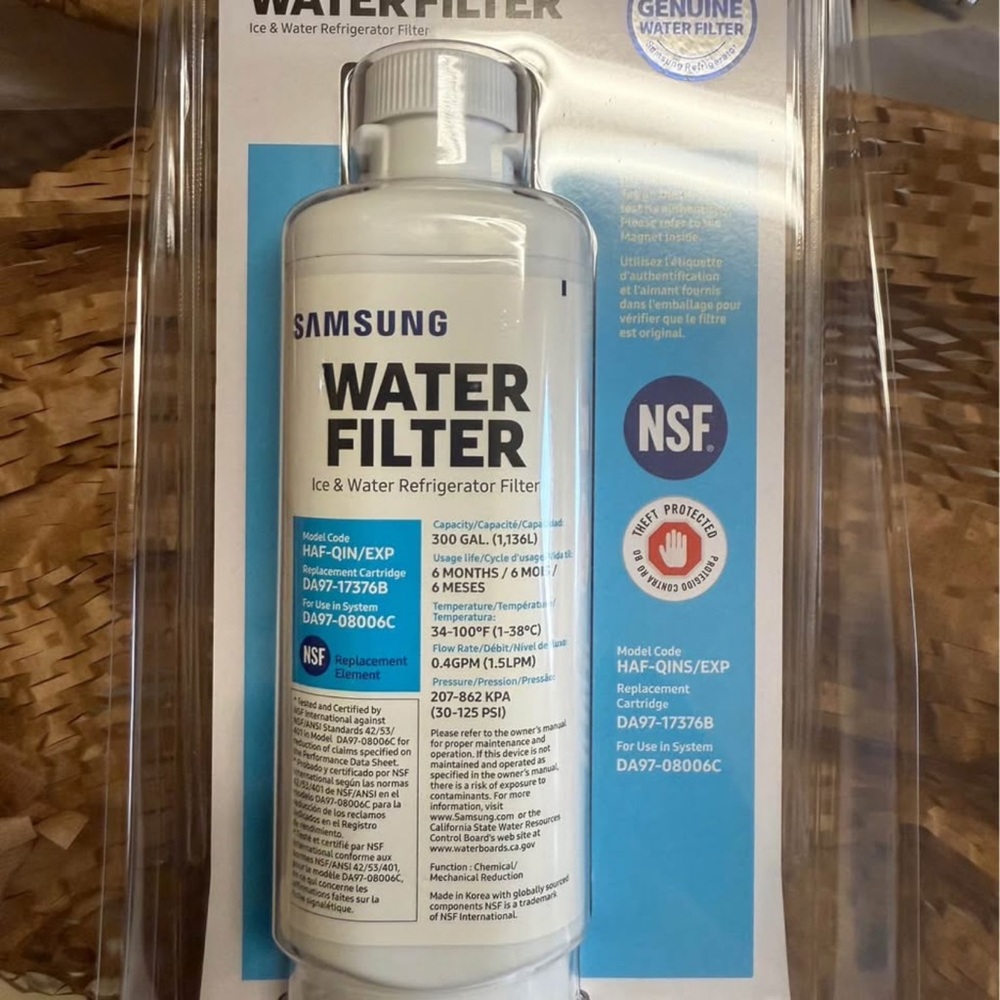 Samsung Blue and White Water Filter for Refrigerators